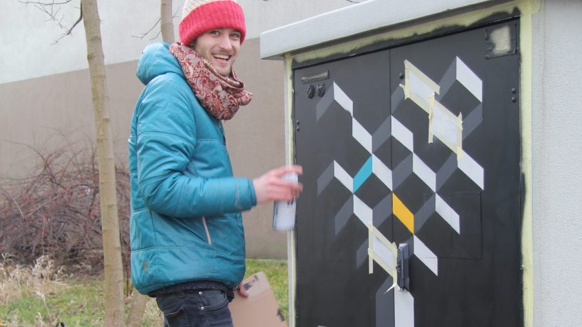 Graffiti na skrzynkach elektrycznych Kacper Mutke