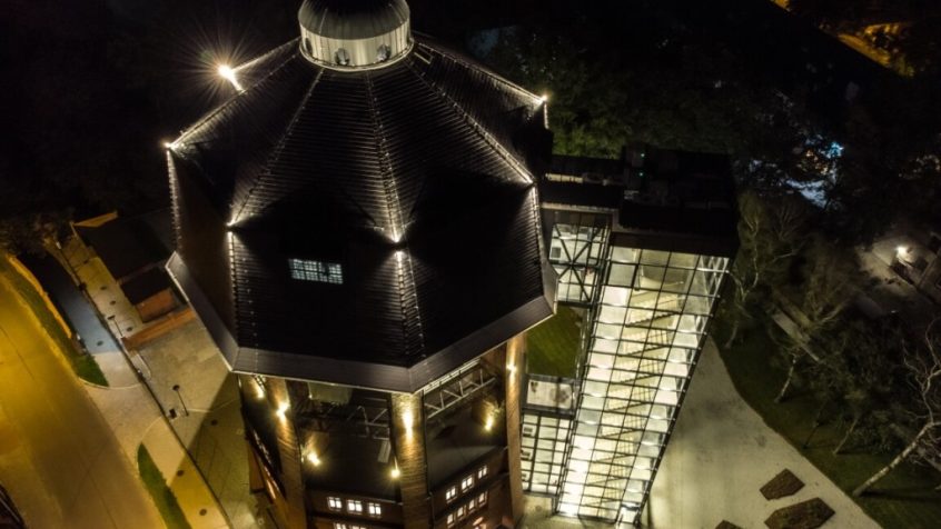 Wieża ciśnień w Zabrzu modernizacja oświetlenia