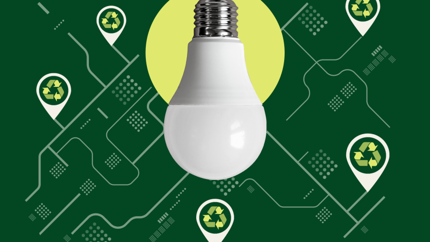 Żarówka „Już nie świeci? Oddaj do elektrośmieci”