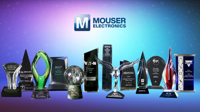 Mouser Electronics wyróżniony przez czołowych producentów komponentów elektronicznych za doskonałość dystrybucji