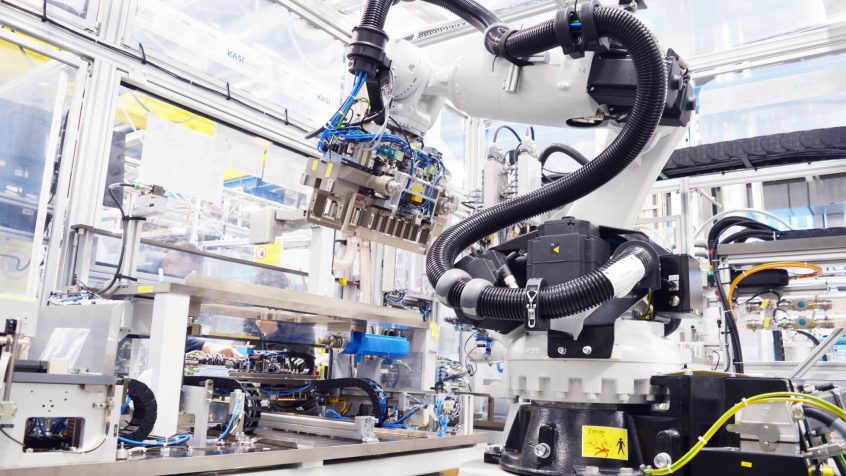 Zautomatyzowany montaż zestawów akumulatorów (Zdjęcie: Bosch Rexroth)