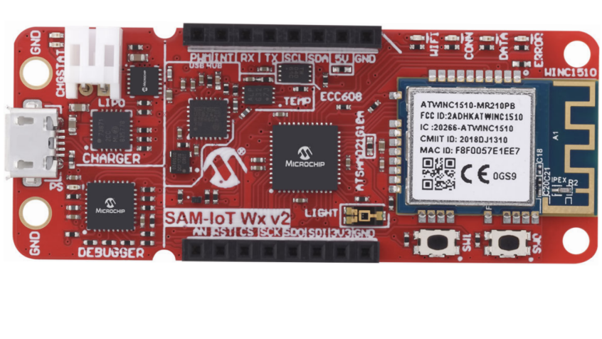 EV62V87A SAM-IoT WX v2 to niewielka, łatwa w rozbudowie platforma sprzętowa służąca do opracowywania rozwiązań IoT