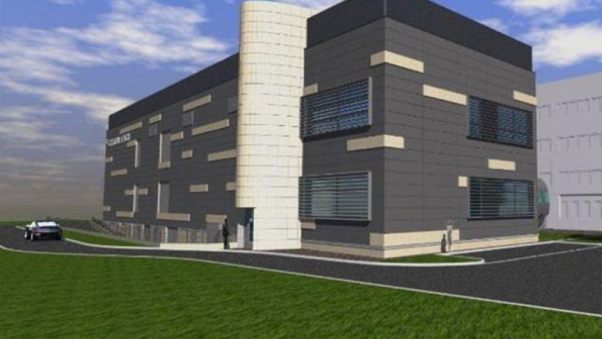 Wizualizacja Hali Maszyn przy Akademickim Centrum Komputerowym AGH