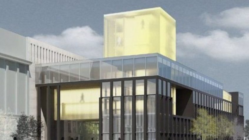 Wizualizacja Hali Maszyn przy Akademickim Centrum Komputerowym AGH