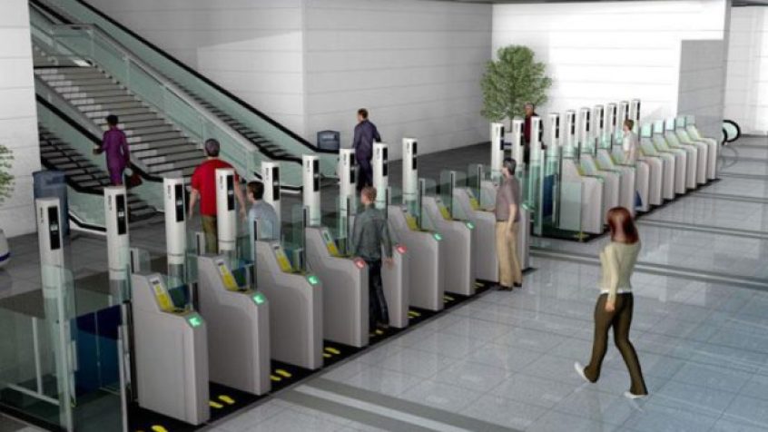 Koncepcyjny system odpraw lotniskowych na podstawie skanu tęczówki oka "e-Gate" amerykańskiej firmy AOptix