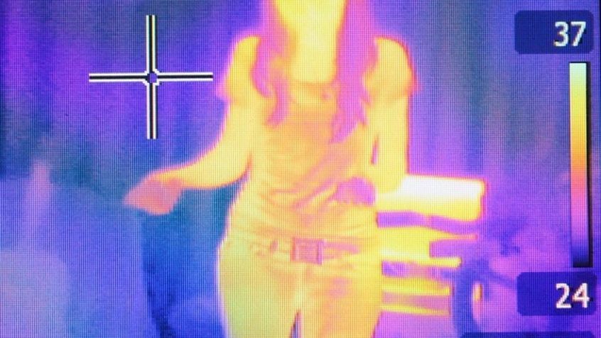 Obraz z kamery termowizyjnej Flir