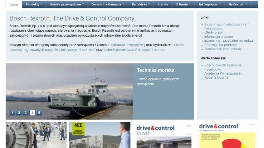 Nowa strona internetowa Bosch Rexroth