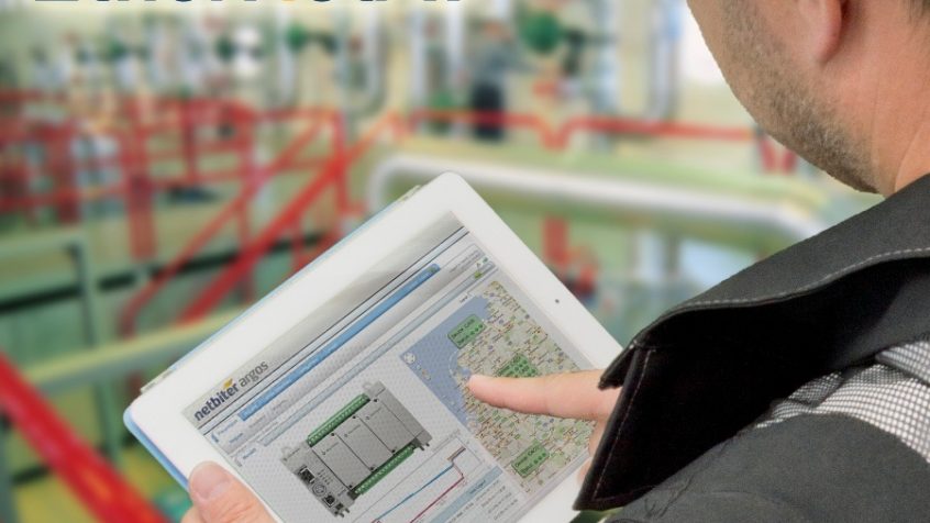 Bramki komunikacyjne Netbiter EC300-series wysyłają dane z urządzenia użytkownika do Netbiter Argos.