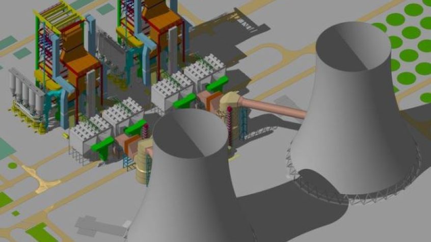 Wizualizacja bloków 2 x 900 MW dla Elektrowni Opole