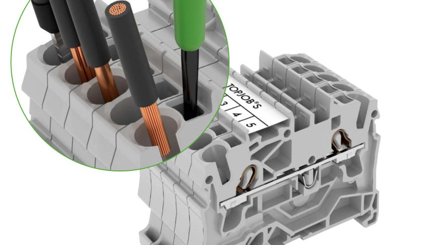 Złączki listwowe TOPJOB® S z bezpieczną technologią zacisku Push-in CAGE CLAMP®