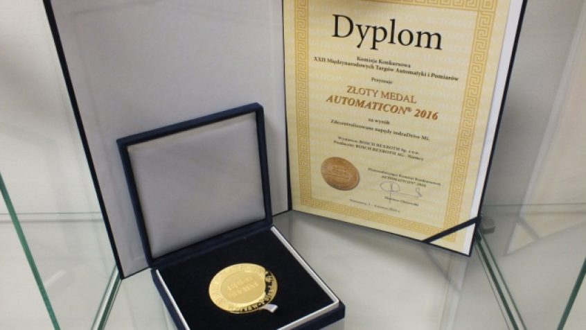 Złoty Medal AUTOMATICON 2016 przyznany został firmie Bosch Rexroth Sp. z o.o. za zdecentralizowane napędy IndraDrive Mi