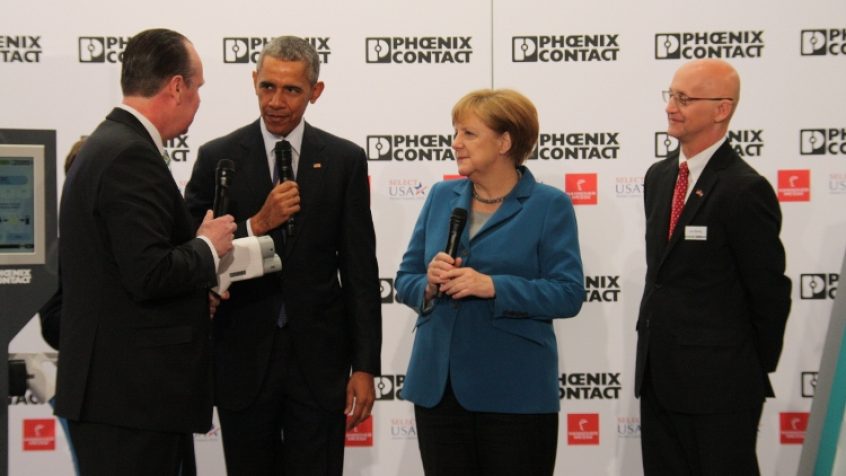 Prezydent Barack Obama odwiedził stoisko Phoenix Contact na targach Hannover Messe