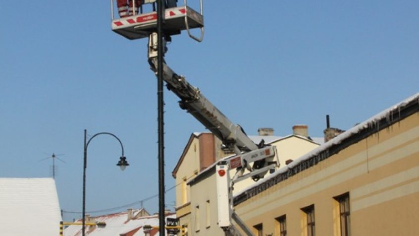 Inteligentny parking w Pelplinie - prace pomiarowe