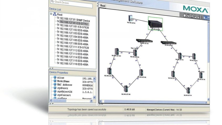 Konfiguracja sieci Ethernet w oparciu o pakiet MOXA MXstudio