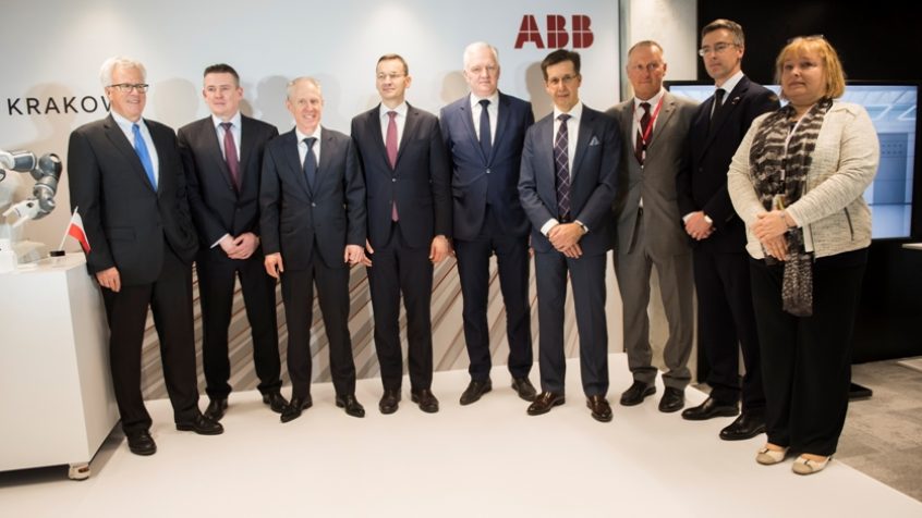 Otwarcie krakowskiego Centrum GBS ABB w obecności Wicepremiera Ministra Rozwoju i Finansów Mateusza Morawieckiego oraz Wicepremiera Ministra Nauki i Szkolnictwa Wyższego Jarosława Gowina