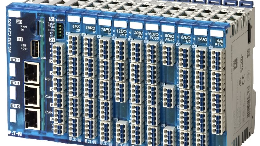 Sterownik XC300 wraz z systemem zdalnych wejść/wyjść XN300 tworzy kompaktową jednostkę zapewniającą oszczędność miejsca